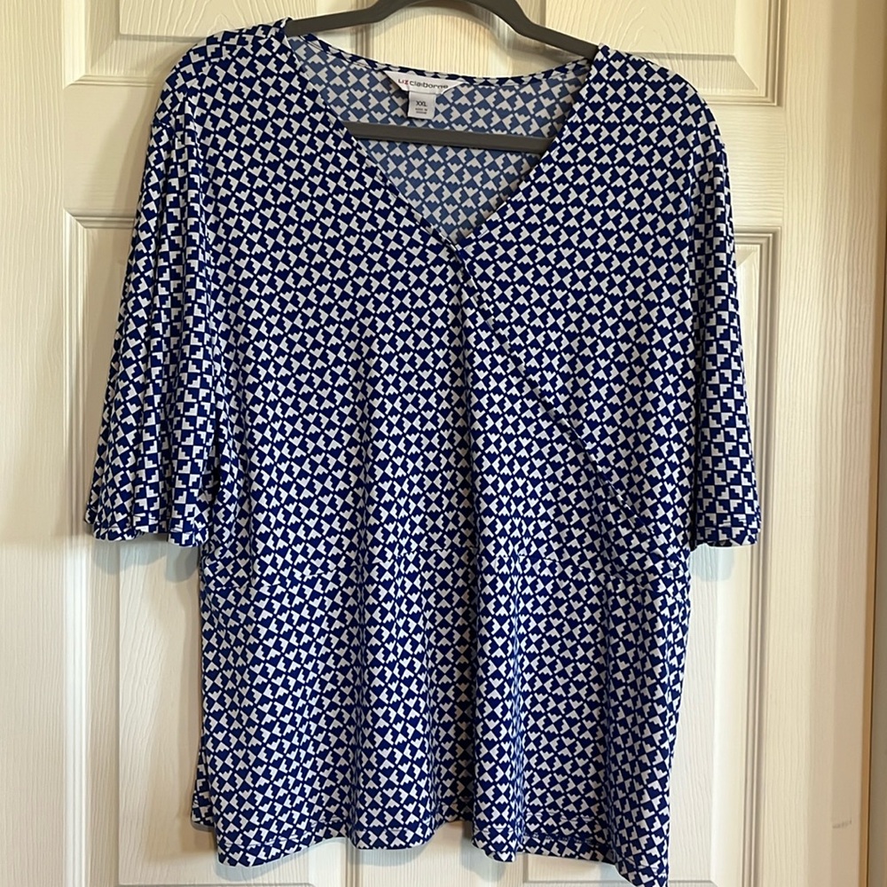 Geometric Print Liz Claiborne Blouse